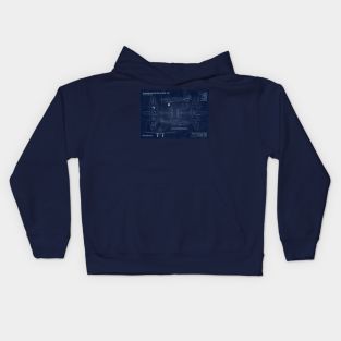 Supermarine Spitfire Mark XIV Blueprint Kids Hoodie